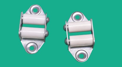 strap guide with plastic rollers